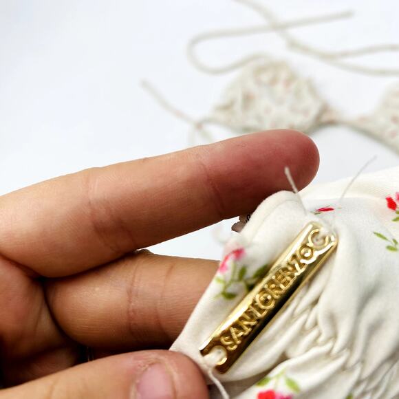 San Lorenzo white floral lettuce edge bikini - Picture 3 of 5